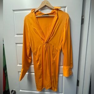 Zara cetim dress SMALL